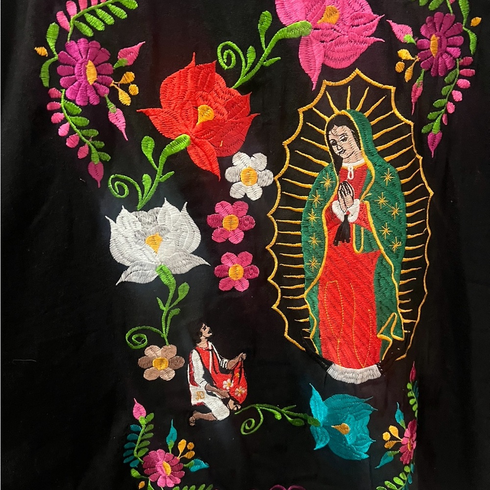 Vintage Embroidered Virgin Mary Dress